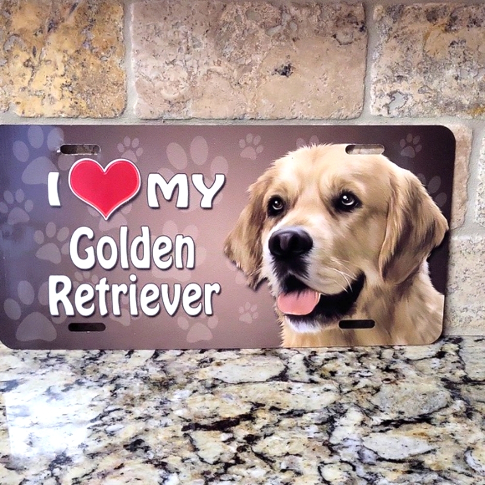 Golden Receiver License Plate
